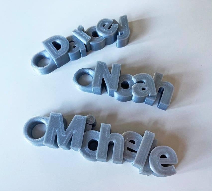 3D printed Personalised keyring by Make Awesome Make Awesome