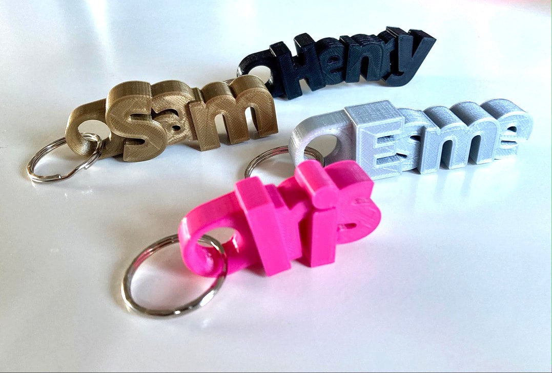 3D printed Personalised keyring by Make Awesome | Make Awesome